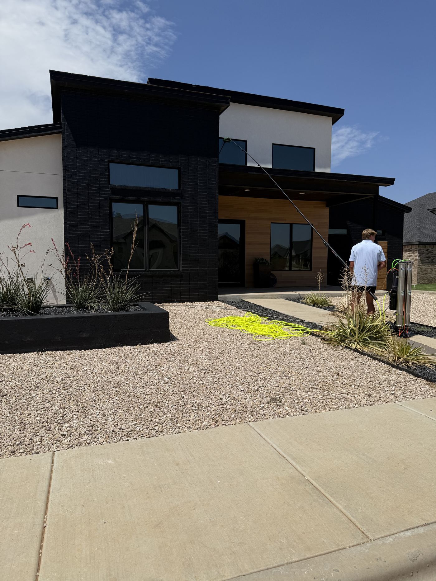 EverMoore crew at modern black home